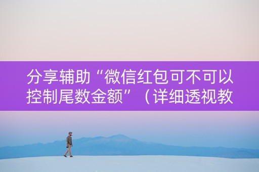 分享辅助“微信红包可不可以控制尾数金额”（详细透视教程）-哔哩哔哩