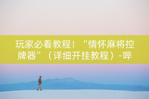 玩家必看教程！“情怀麻将控牌器”（详细开挂教程）-哔哩哔哩