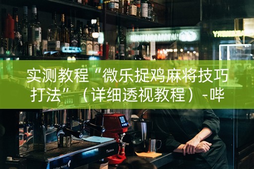 实测教程“微乐捉鸡麻将技巧打法”（详细透视教程）-哔哩哔哩