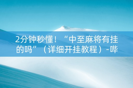 2分钟秒懂！“中至麻将有挂的吗”（详细开挂教程）-哔哩哔哩