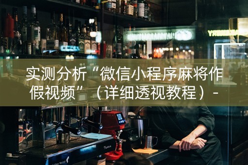 实测分析“微信小程序麻将作假视频”（详细透视教程）-哔哩哔哩