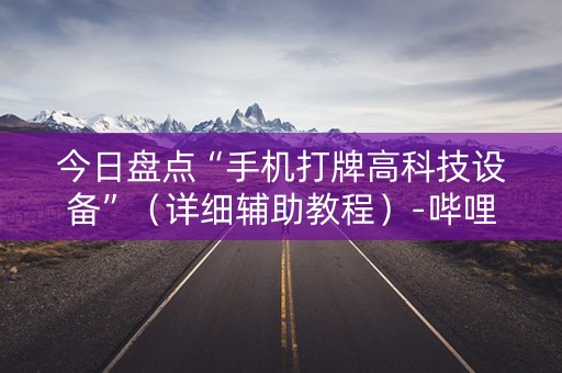 今日盘点“手机打牌高科技设备”（详细辅助教程）-哔哩哔哩