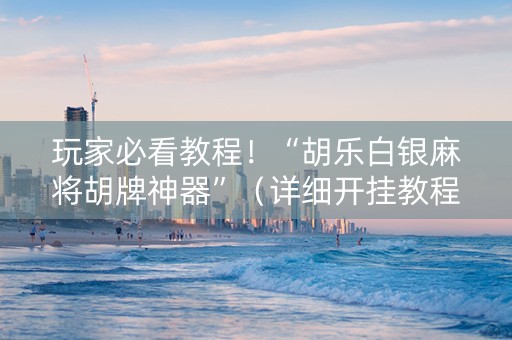 玩家必看教程！“胡乐白银麻将胡牌神器”（详细开挂教程）-哔哩哔哩