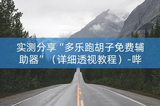 实测分享“多乐跑胡子免费辅助器”（详细透视教程）-哔哩哔哩