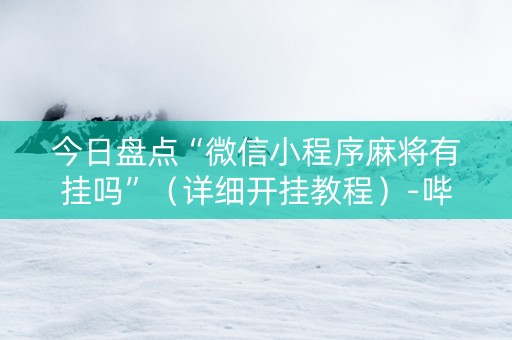 今日盘点“微信小程序麻将有挂吗”（详细开挂教程）-哔哩哔哩