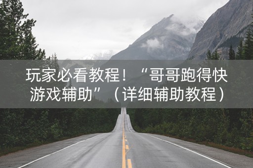 玩家必看教程！“哥哥跑得快游戏辅助”（详细辅助教程）-哔哩哔哩