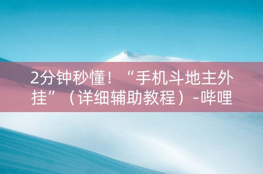 2分钟秒懂！“手机斗地主外挂”（详细辅助教程）-哔哩哔哩
