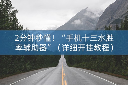 2分钟秒懂！“手机十三水胜率辅助器”（详细开挂教程）-哔哩哔哩