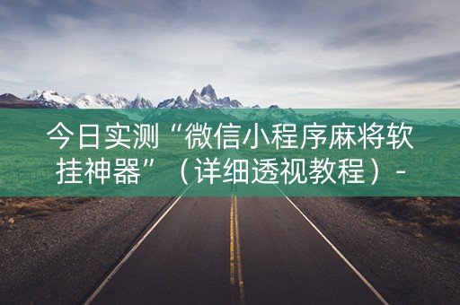 今日实测“微信小程序麻将软挂神器”（详细透视教程）-哔哩哔哩