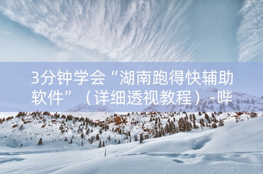3分钟学会“湖南跑得快辅助软件”（详细透视教程）-哔哩哔哩