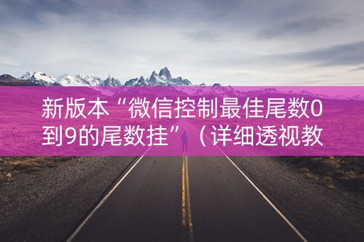 新版本“微信控制最佳尾数0到9的尾数挂”（详细透视教程）-哔哩哔哩