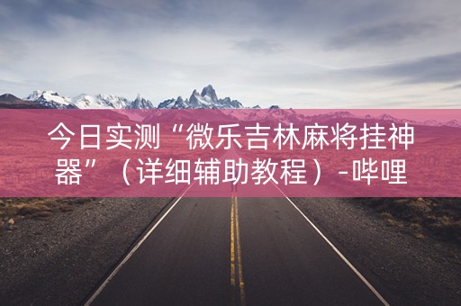 今日实测“微乐吉林麻将挂神器”（详细辅助教程）-哔哩哔哩