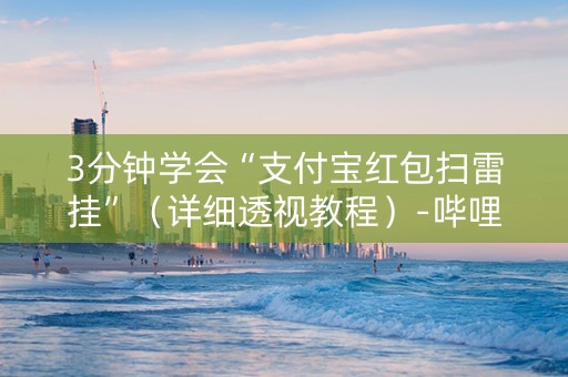 3分钟学会“支付宝红包扫雷挂”（详细透视教程）-哔哩哔哩