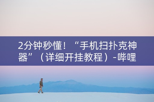2分钟秒懂！“手机扫扑克神器”（详细开挂教程）-哔哩哔哩