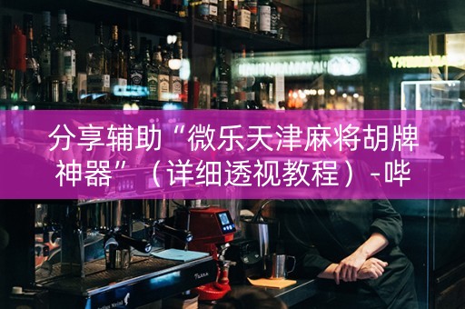 分享辅助“微乐天津麻将胡牌神器”（详细透视教程）-哔哩哔哩