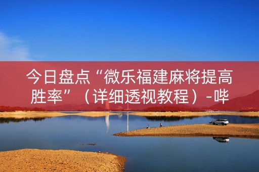 今日盘点“微乐福建麻将提高胜率”（详细透视教程）-哔哩哔哩