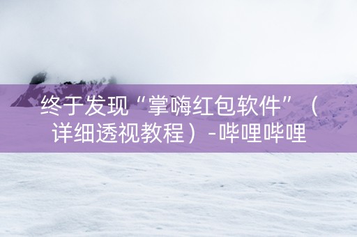 终于发现“掌嗨红包软件”（详细透视教程）-哔哩哔哩