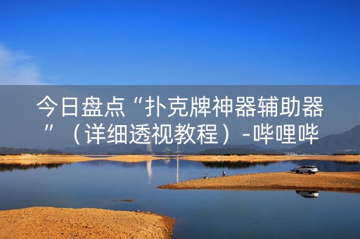 今日盘点“扑克牌神器辅助器”（详细透视教程）-哔哩哔哩