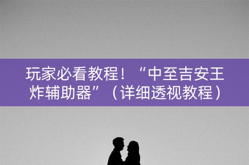 玩家必看教程！“中至吉安王炸辅助器”（详细透视教程）-哔哩哔哩
