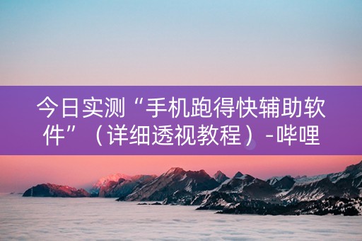 今日实测“手机跑得快辅助软件”（详细透视教程）-哔哩哔哩