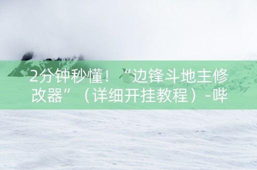 2分钟秒懂！“边锋斗地主修改器”（详细开挂教程）-哔哩哔哩
