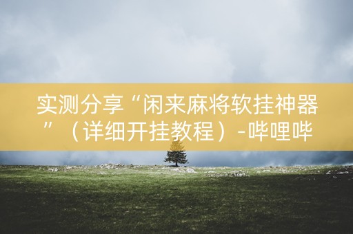 实测分享“闲来麻将软挂神器”（详细开挂教程）-哔哩哔哩