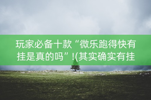 玩家必备十款“微乐跑得快有挂是真的吗”!(其实确实有挂)-知乎