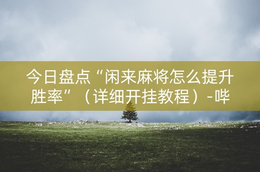 今日盘点“闲来麻将怎么提升胜率”（详细开挂教程）-哔哩哔哩