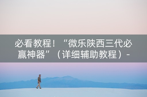 必看教程！“微乐陕西三代必赢神器”（详细辅助教程）-哔哩哔哩