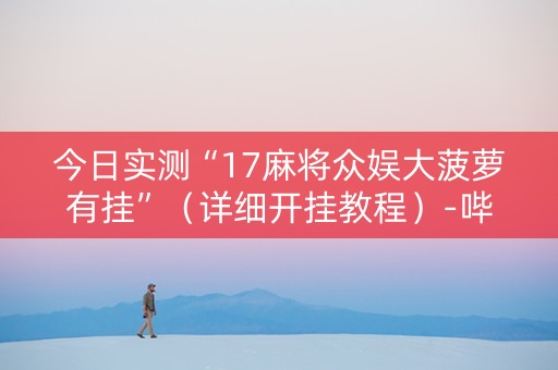 今日实测“17麻将众娱大菠萝有挂”（详细开挂教程）-哔哩哔哩
