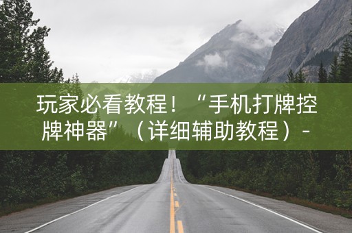 玩家必看教程！“手机打牌控牌神器”（详细辅助教程）-哔哩哔哩