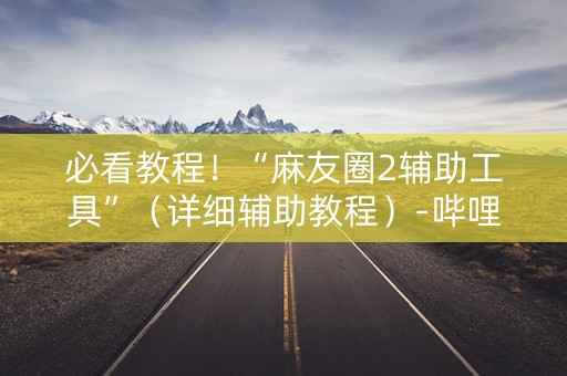 必看教程！“麻友圈2辅助工具”（详细辅助教程）-哔哩哔哩