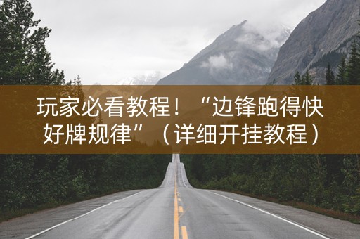 玩家必看教程！“边锋跑得快好牌规律”（详细开挂教程）-哔哩哔哩