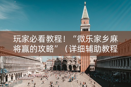 玩家必看教程！“微乐家乡麻将赢的攻略”（详细辅助教程）-哔哩哔哩