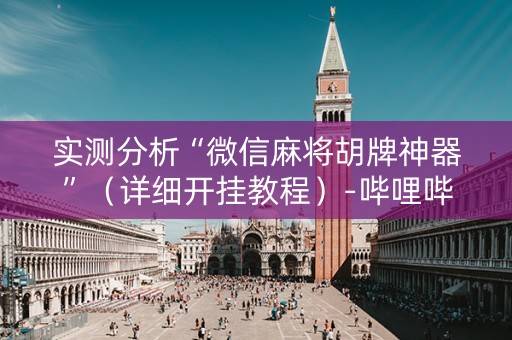 实测分析“微信麻将胡牌神器”（详细开挂教程）-哔哩哔哩