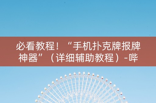 必看教程！“手机扑克牌报牌神器”（详细辅助教程）-哔哩哔哩