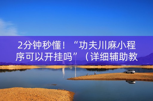 2分钟秒懂！“功夫川麻小程序可以开挂吗”（详细辅助教程）-哔哩哔哩