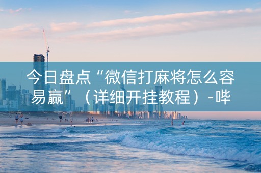 今日盘点“微信打麻将怎么容易赢”（详细开挂教程）-哔哩哔哩