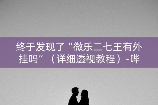 终于发现了“微乐二七王有外挂吗”（详细透视教程）-哔哩哔哩
