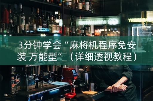 3分钟学会“麻将机程序免安装 万能型”（详细透视教程）-哔哩哔哩