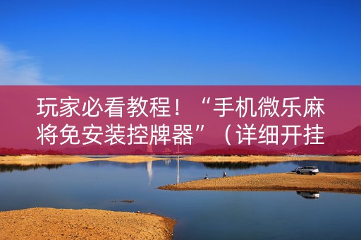 玩家必看教程！“手机微乐麻将免安装控牌器”（详细开挂教程）-哔哩哔哩