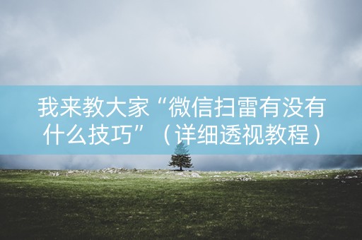 我来教大家“微信扫雷有没有什么技巧”（详细透视教程）-哔哩哔哩