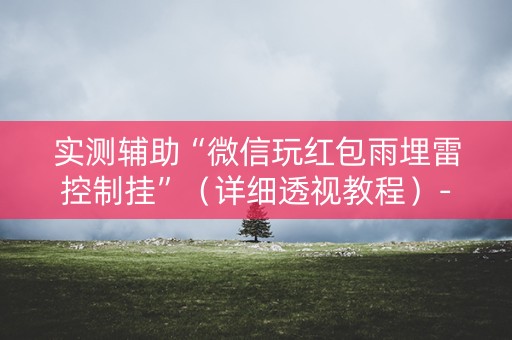 实测辅助“微信玩红包雨埋雷控制挂”（详细透视教程）-哔哩哔哩
