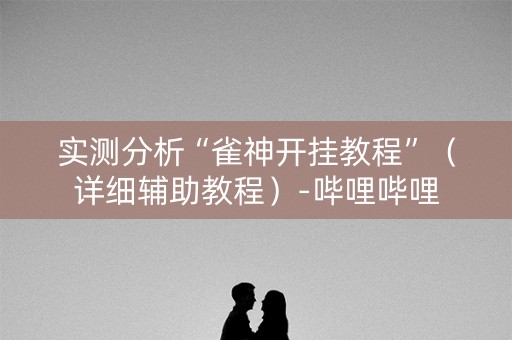 实测分析“雀神开挂教程”（详细辅助教程）-哔哩哔哩