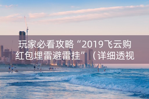 玩家必看攻略“2019飞云购红包埋雷避雷挂”（详细透视教程）-哔哩哔哩