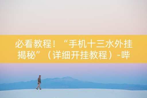 必看教程！“手机十三水外挂揭秘”（详细开挂教程）-哔哩哔哩