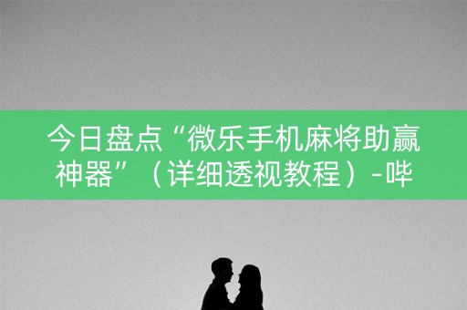 今日盘点“微乐手机麻将助赢神器”（详细透视教程）-哔哩哔哩