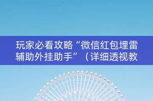 玩家必看攻略“微信红包埋雷辅助外挂助手”（详细透视教程）-哔哩哔哩