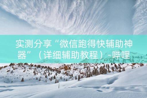 实测分享“微信跑得快辅助神器”（详细辅助教程）-哔哩哔哩