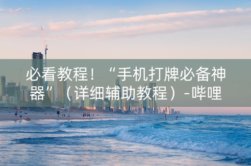 必看教程！“手机打牌必备神器”（详细辅助教程）-哔哩哔哩